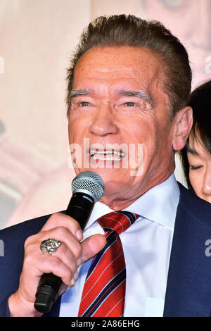 Tokyo, Japon. 06 Nov, 2019. Arnold Schwarzenegger participant à la "Terminator : sombre destin' premiere à Shinjuku Kabuki-cho le 6 novembre 2019 à Tokyo, Japan Credit : Geisler-Fotopress GmbH/Alamy Live News Banque D'Images