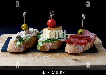 Variété de brochette d'espagnol Banque D'Images