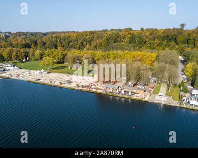 La nourriture, le lac Baldeney, bord de plage, plage avec plage de sable, des équipements de loisirs, zone de baignade, gastronomie, Banque D'Images