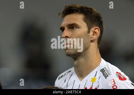 Boselli pendant le jeu entre les Corinthiens et Fortaleza pour la 31e ronde de la ligue brésilienne, connu localement sous le Campeonato Brasiliero. Le jeu a eu lieu à l'Arena Corinthians de Sao Paulo, Brésil. Banque D'Images