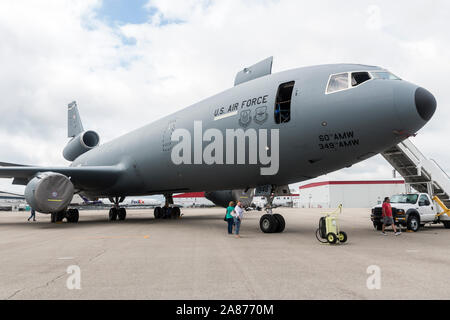 VANDALIA, OHIO / USA - 23 juin 2018 : Un United States Air Force KC-10 Extender au 2018 Vectren Airshow Dayton. Banque D'Images