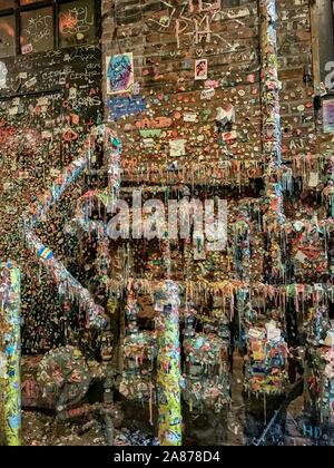 Le Gum Wall à Seattle, Washington Banque D'Images