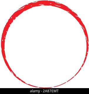 Circle stamp image sur fond blanc. Le cercle rouge stamp signe. Illustration de Vecteur