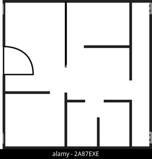 Sur l'icône du plan sur fond blanc. Télévision. style architecture plan signe..icône icône plan d'étage. vecteur vecteur plan de maison. Illustration de Vecteur