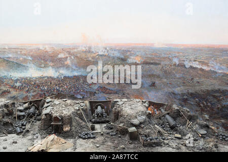 Sébastopol, en Crimée, la Russie - le 24 juillet 2019 : un fragment d'un panorama de la défense de Sébastopol, en Crimée, 1854-1855 Banque D'Images