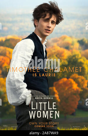 DATE DE SORTIE : Décembre 25, 2019 TITRE : Little Women STUDIO : Columbia Pictures Réalisateur : Greta Gerwig PLOT : Quatre sœurs viennent de l'âge en Amérique au lendemain de la guerre civile avec : Timothée CHALAMET comme Theodore 'Laurie' Laurence. Affiches (crédit Image : © Columbia Pictures/photos) Banque D'Images