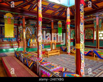 Centre de méditation Temple Aryapala Gorchi, Parc National de Terelj, Oulan Bator, Mongolie Banque D'Images