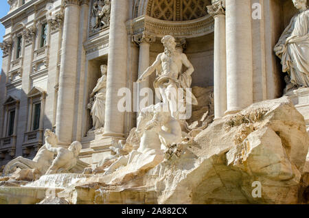 Détail de la fontaine de Trevi Rome Banque D'Images