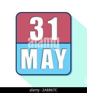 Le 31 mai prochain. Jour de 31mois, Simple calendrier icône sur fond blanc. La planification. La gestion du temps. Ensemble d'icônes de calendrier pour la conception web. mois, jour de printemps Banque D'Images