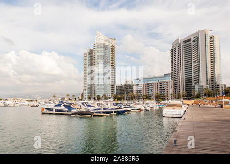 Port de plaisance de Beyrouth à Zaitunay Bay à Beyrouth, Liban Banque D'Images