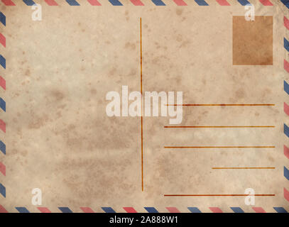 Carte postale Vintage modèle, avec copie espace pour le texte. Ancienne carte pour l'envoi d'un message par la poste sans enveloppe, des maquettes pour le texte Banque D'Images