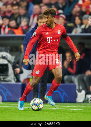 Ligue des Champions, Munich-Piraeus, Munich le 6 novembre 2019. Kingsley COMAN, FCB 29 FC BAYERN MUNICH - Olympiakos Le Pirée 2-0 Football UEFA Champions League , Munich, 06 novembre 2019, de la saison 2019/2020, l'étape de groupe, groupe B, FCB, rouges, Bavaria, Munich © Peter Schatz / Alamy Live News Banque D'Images