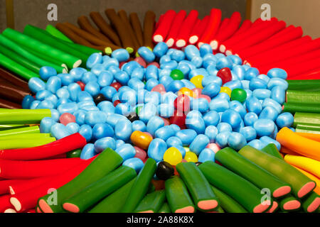 Marmelade de délicieux bonbons jeu de couleurs. bars .multi-couleur bonbons à mâcher.fruit Banque D'Images