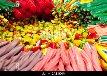 Marmelade de couleur défini. multi-couleur bonbons à mâcher les saveurs de fruits. Banque D'Images