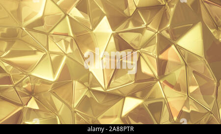 Or luxe fond cristal.le rendu 3d 3d illustration. Banque D'Images