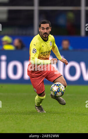 Ilkay Gundogan (Manchester City) au cours de la 'UEFA Champions League ' phase Groupe troisième match entre l'Atalanta 1-1 Manchester City à Giuseppe Meazza sur Novembre 06, 2019 à Milan, Italie. Credit : Maurizio Borsari/AFLO/Alamy Live News Banque D'Images