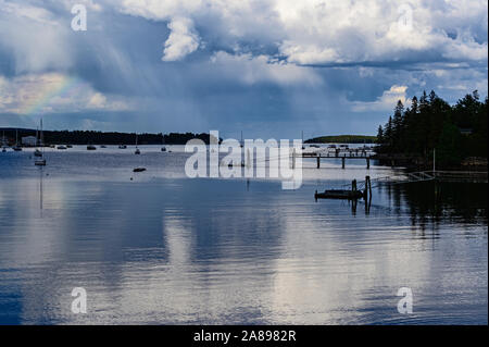 Tempête de compensation, NORTHEAST HARBOR, Mount Desert Island, ME, USA Banque D'Images