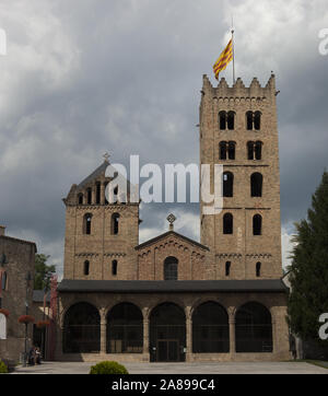 Ripoll, Monastère, Monestir de Santa María, Kloster Santa Maria, Westfassade Banque D'Images