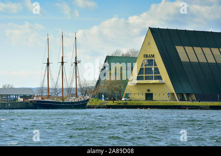 Musée Fram, dédiée à l'expéditions polaires. Bygdoy, Oslo. La Norvège. Banque D'Images