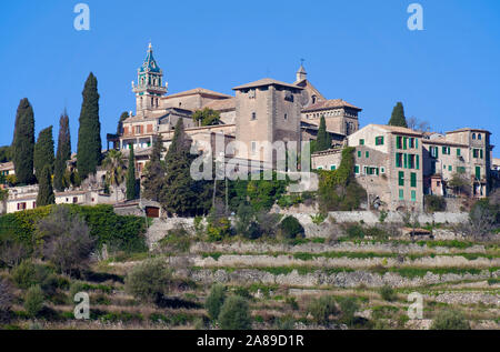 Chartreuse à Valldemossa, région, Comarca, Serra de Tramuntana, à Majorque, îles Baléares, Espagne Banque D'Images