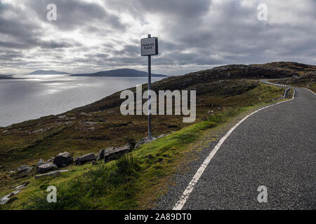 Vue vers la route de Taransay à Huisinis, Harris, Hébrides extérieures, en Écosse Banque D'Images