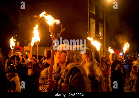 5e novembre 2019. Bonfire Night, Lewes, dans le Sussex. Banque D'Images