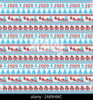 Noël Nouvel An pixel modèle vector illustration Illustration de Vecteur