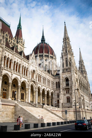 Budapest, Hongrie, août 2019, vue de l'édifice du parlement hongrois Banque D'Images