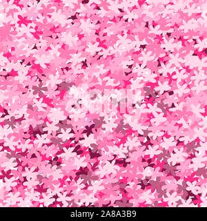 Hand drawn vector background rose sakura en fleurs Illustration de Vecteur