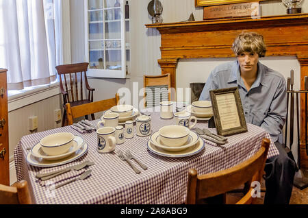 Un millésime cuisine du gardien de phare s'affiche en Pensacola Lighthouse and Museum, Octobre 27, 2019, dans la région de Pensacola, en Floride. Banque D'Images