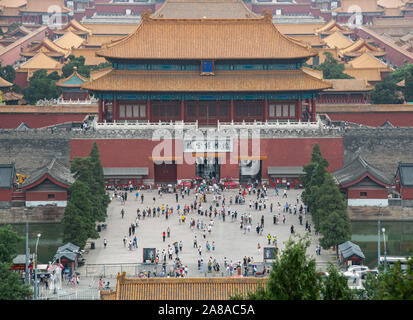 Vue panoramique de la ville de palais interdit de Beihai Park Hill Banque D'Images