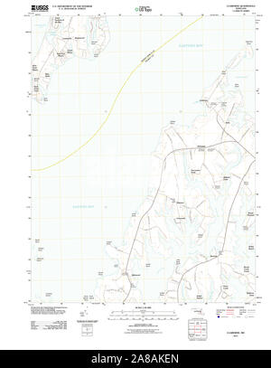 Carte TOPO USGS Maryland MD Claiborne 20110808 TM Banque D'Images