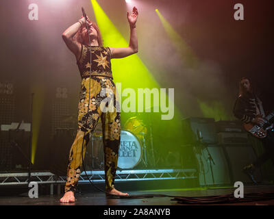 6 novembre 2019, Glasgow, Royaume-Uni. Groupe de rock américain Greta Van Fleet apportent leur style rock rétro à Glasgow's O2 Academy - Crédit Stuart Westwood Banque D'Images