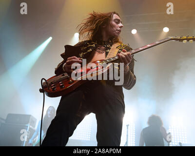 6 novembre 2019, Glasgow, Royaume-Uni. Groupe de rock américain Greta Van Fleet apportent leur style rock rétro à Glasgow's O2 Academy - Crédit Stuart Westwood Banque D'Images