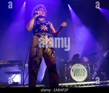 6 novembre 2019, Glasgow, Royaume-Uni. Groupe de rock américain Greta Van Fleet apportent leur style rock rétro à Glasgow's O2 Academy - Crédit Stuart Westwood Banque D'Images