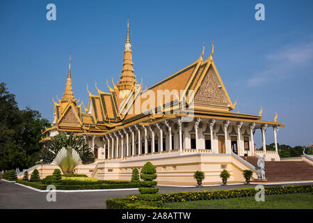 Palais Royal (Temple du Bouddha d'Emeraude) à Phnom Penh, Cambodge. Banque D'Images