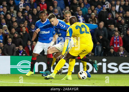 Glasgow, Royaume-Uni. 07Th Nov, 2019. Glasgow Rangers ont joué leur quatrième l'UEFA Europa League groupe G à leur terre d'accueil, stade Ibrox, Glasgow contre le FC Porto du Portugal. C'était le match retour contre Porto lorsque le score était un nul à 1 -1 à l'Estádio do Dragão et c'était un match important pour les deux équipes. Rangers a remporté 2 -0. Credit : Findlay/Alamy Live News Banque D'Images