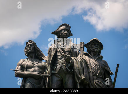 Fallen Timbers la Statue de bataille avec les généraux Banque D'Images