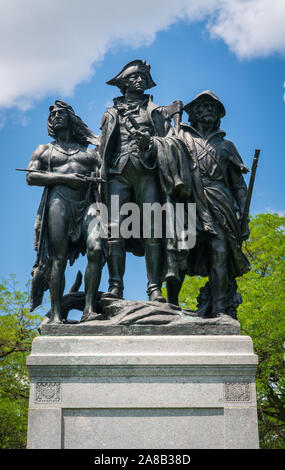 Fallen Timbers la Statue de bataille avec les généraux Banque D'Images