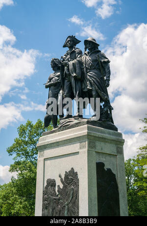 Fallen Timbers la Statue de bataille avec les généraux Banque D'Images