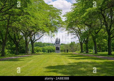 Fallen Timbers la Statue de bataille avec les généraux Banque D'Images