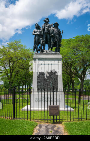 Fallen Timbers la Statue de bataille avec les généraux Banque D'Images