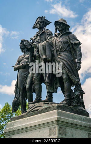 Fallen Timbers la Statue de bataille avec les généraux Banque D'Images