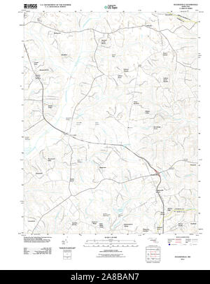 Carte TOPO USGS Maryland MD Hughesville 20110621 TM Banque D'Images