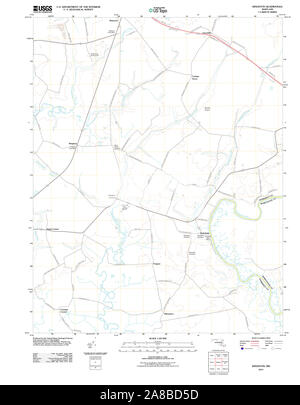 Carte TOPO USGS Maryland MD Kingston 20110630 TM Banque D'Images