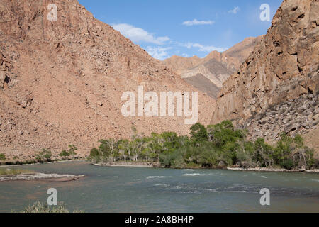 Paysages de la Mongolie, Hovd river Banque D'Images