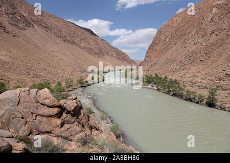 Paysages de la Mongolie, Hovd river Banque D'Images