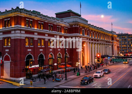 La station Waterfront, Vancouver, British Columbia, Canada Banque D'Images