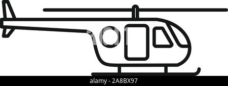 L'icône d'ambulance aérienne par hélicoptère Sky. Contours sky hélicoptère ambulance icône vecteur pour la conception web isolé sur fond blanc Illustration de Vecteur
