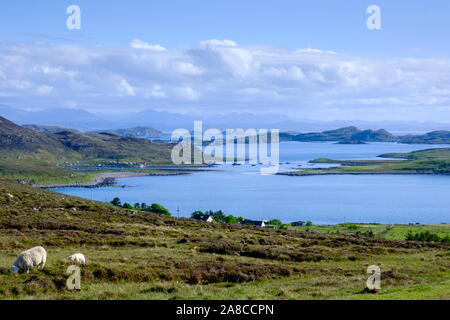 Les îles Summer Achiltibuie Ross-shire Highlands Ecosse Banque D'Images